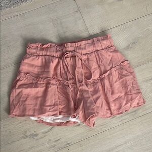 Women's Altar’d State Pink Ruffle Shorts